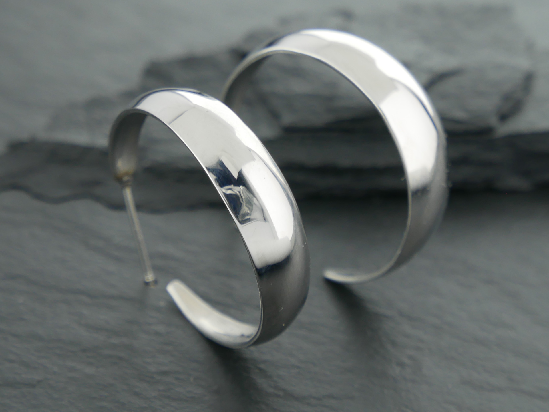 náušnice puzetové  kruhy,půlkruhy z chirurgické oceli(316L) ZOTA