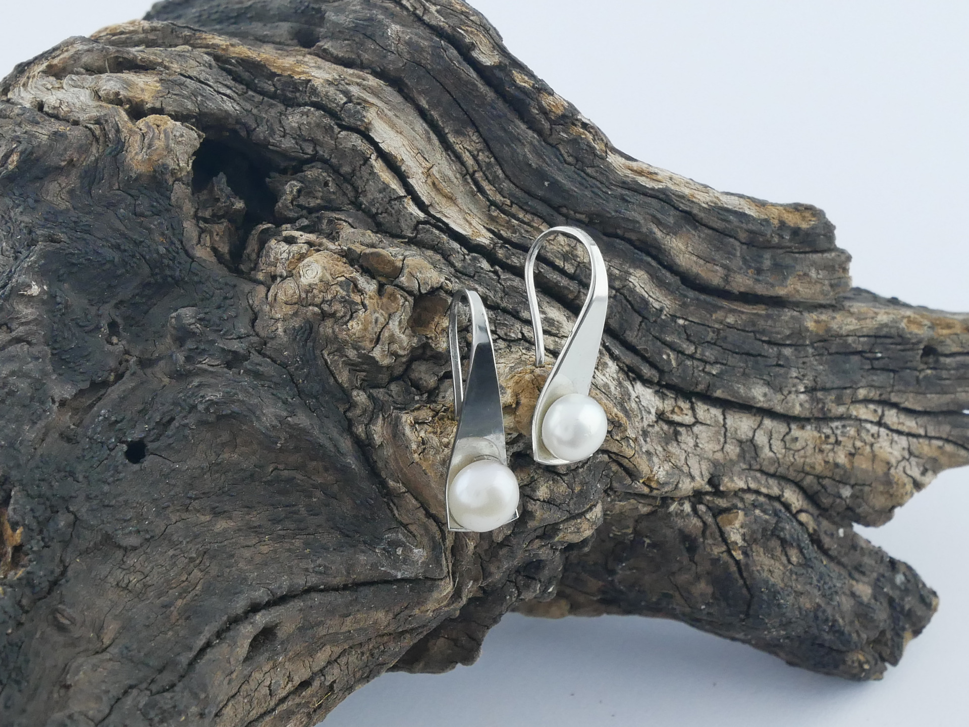 nerezové perlové náušnice visací z chirurgické oceli(316L)ZOTA