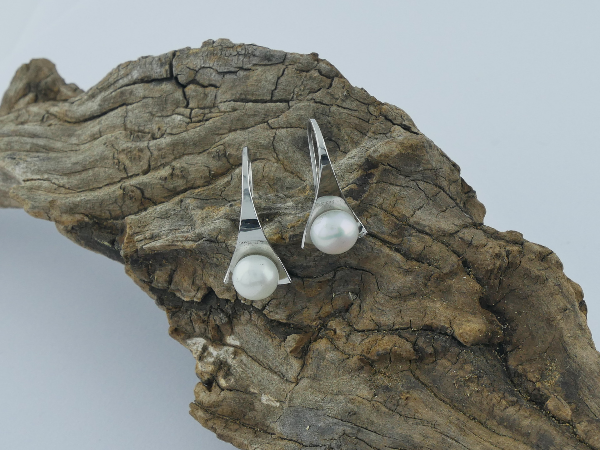 nerezové perlové náušnice visací z chirurgické oceli(316L)ZOTA