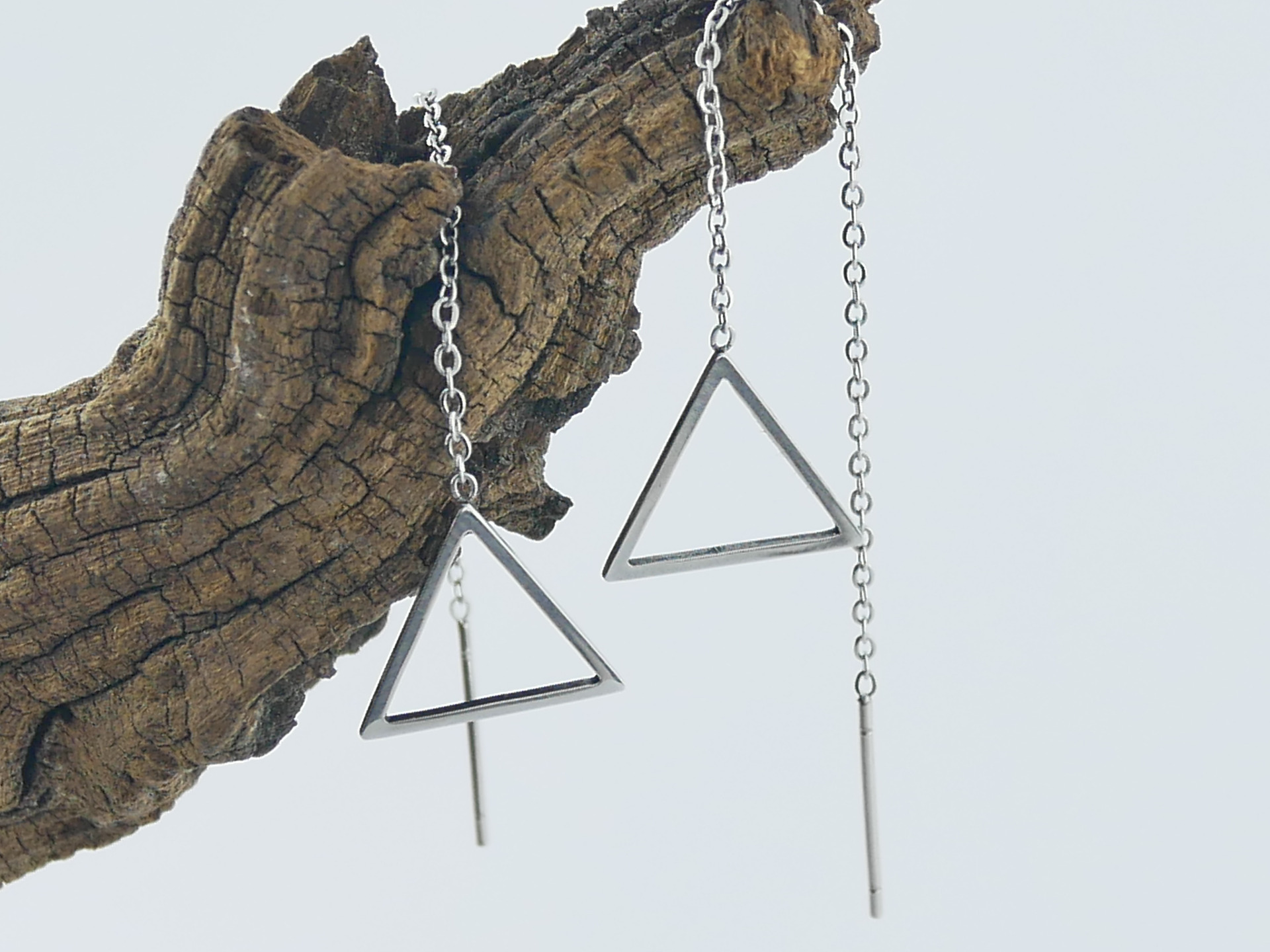 nerezové náušnice provlékací z chirurgické oceli(316L)ZOTA 