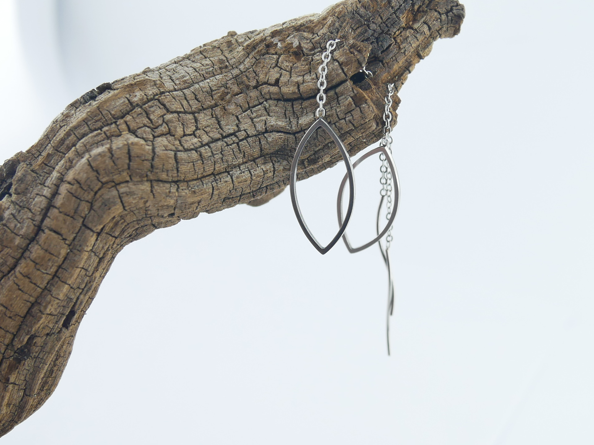 nerezové náušnice provlékací z chirurgické oceli(316L)ZOTA 