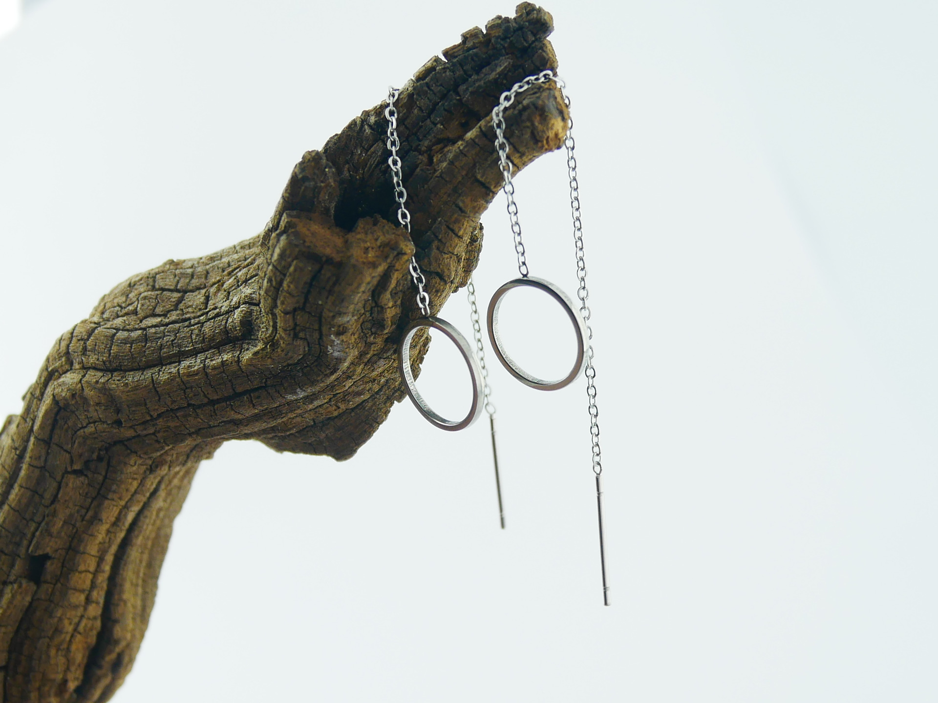 nerezové náušnice provlékací z chirurgické oceli(316L)ZOTA 