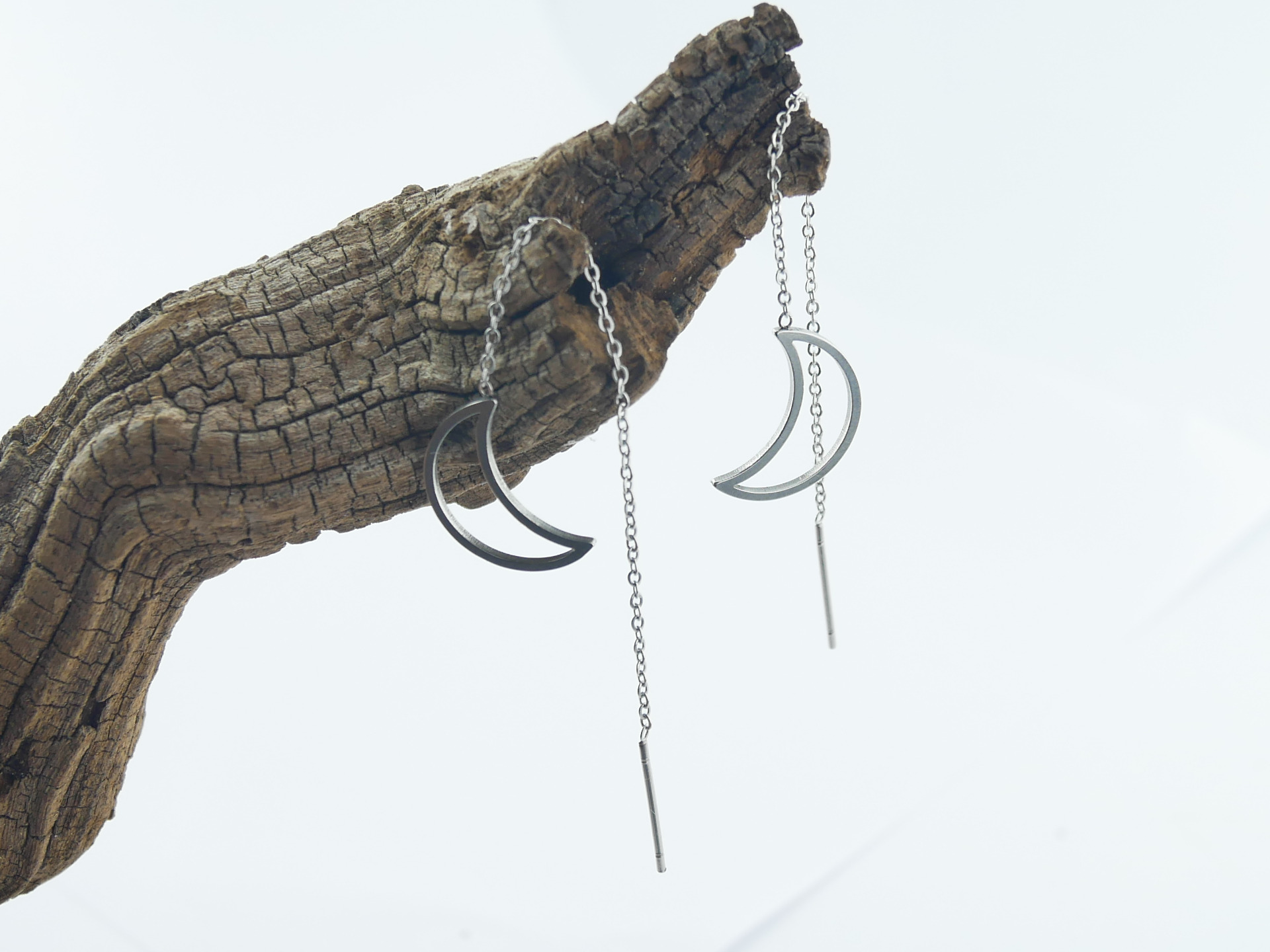 nerezové náušnice provlékací z chirurgické oceli(316L)ZOTA 