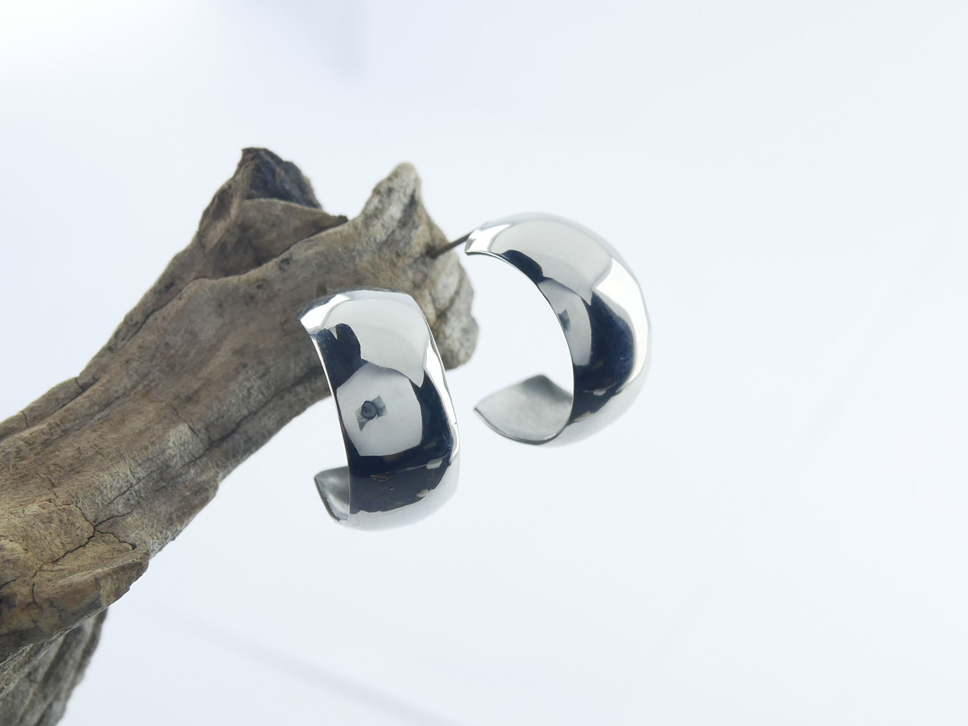 náušnice puzetové  kruhy,půlkruhy z chirurgické oceli(316L) ZOTA